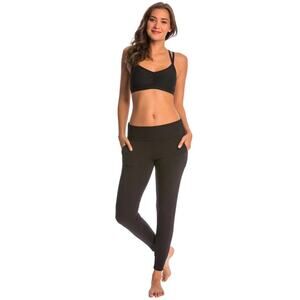 Beyond Yoga NWOT Women's Cozy Fleece Foldover Sweatpants Black Size M